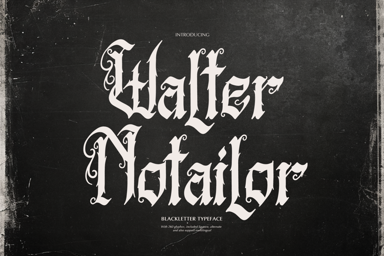 Preview of Walter Notailor Font