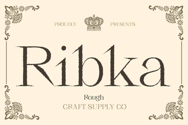 Preview of Ribka Rough Font