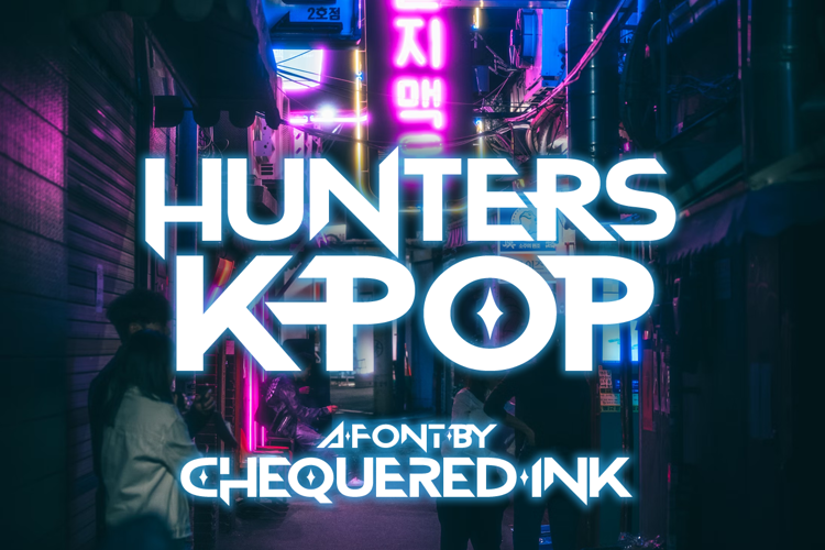 Preview of Hunters K-Pop Font