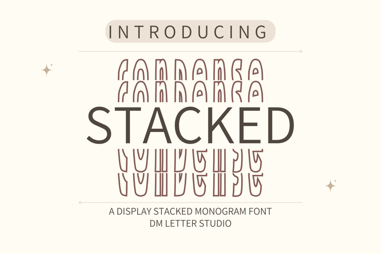 Preview of Condense Stacked Monogram Font
