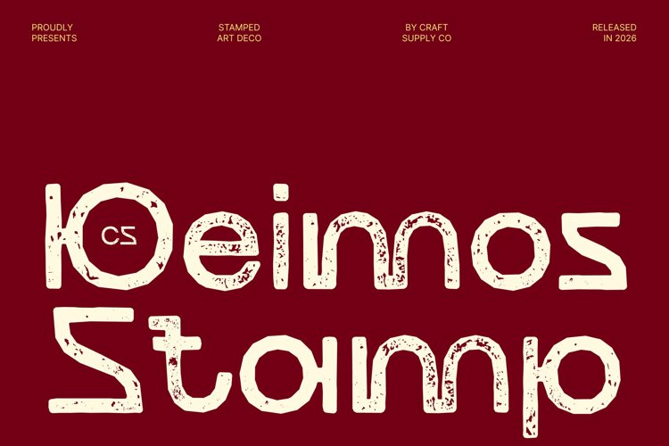 Preview of CS Deimos Stamp Font