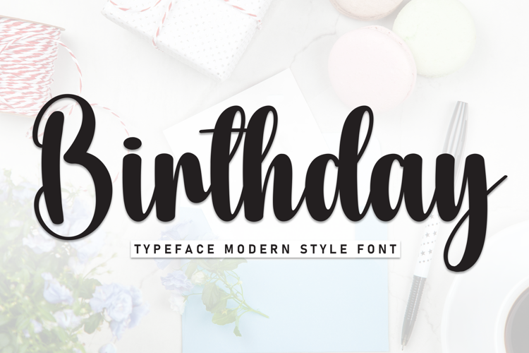 Preview of Birthday Font