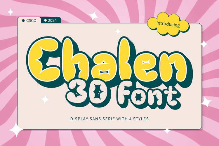 Chalen 3D Font