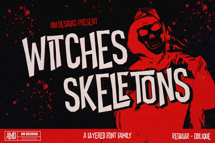 Witches Skeletons Font