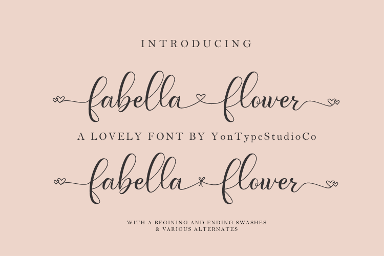 fabella flower Font