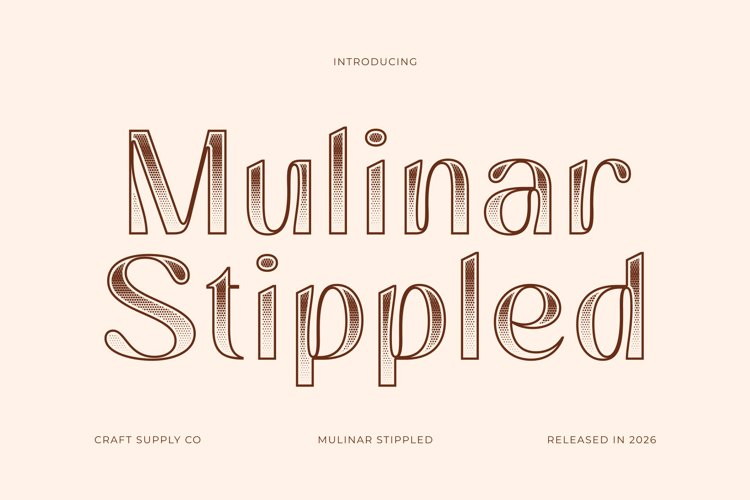 Preview of Mulinar Stippled Font