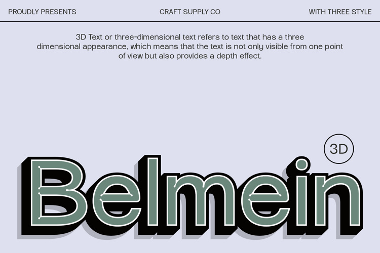 Belmein 3D Font