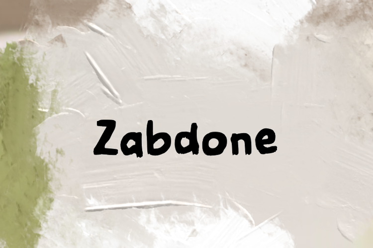 Preview of z  Zabdone Font