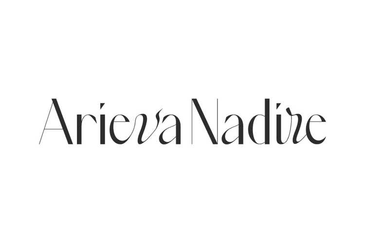Preview of Arieva Nadire Font