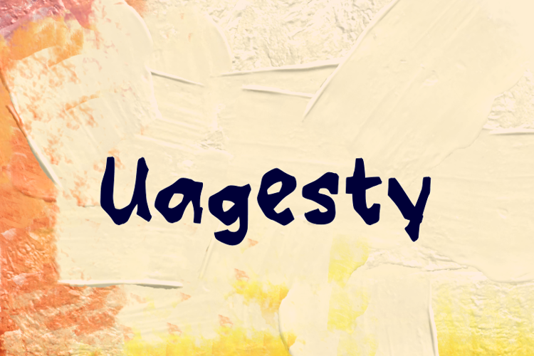 Preview of u Uagesty Font