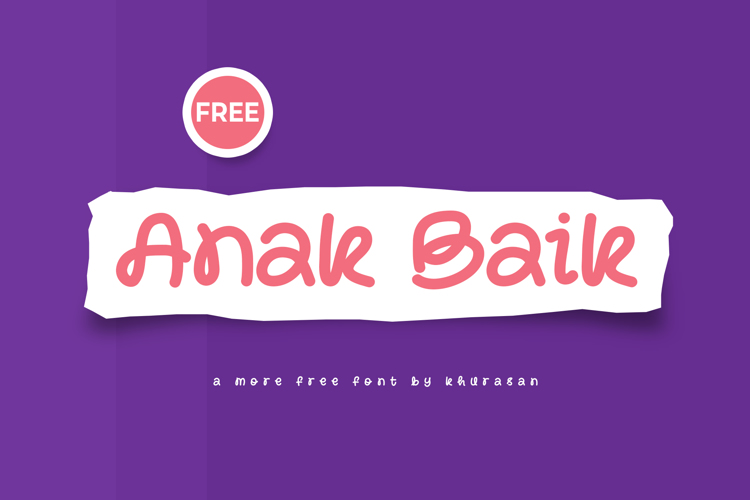 Preview of Anak Baik Font