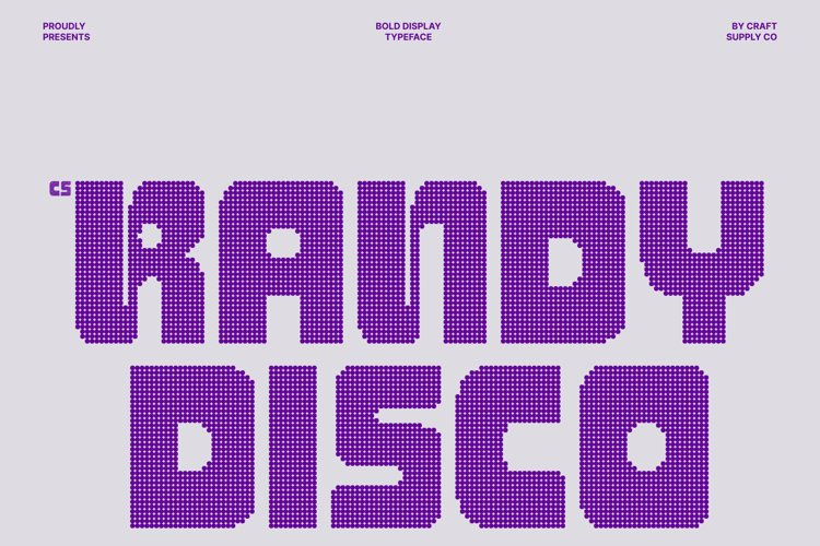 Preview of CS Randy Disco Font