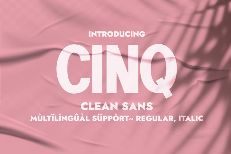 Preview of Cinq Font