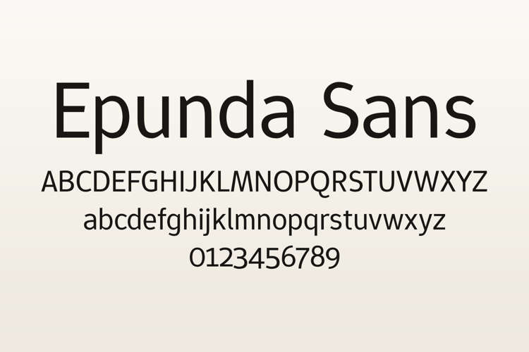 Preview of Epunda Sans Font