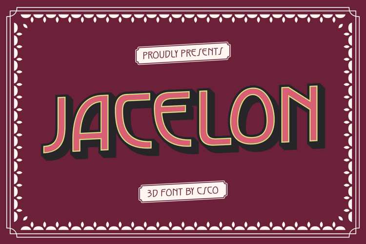Jacelon 3D Font