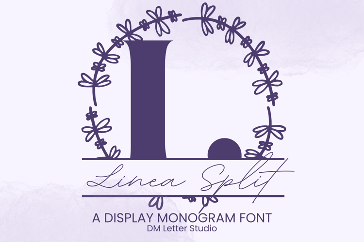 Preview of Linea Split Monogram Font