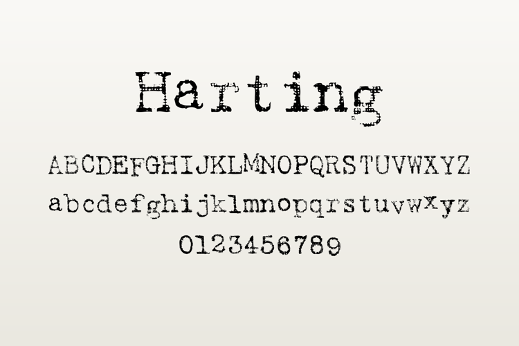 Preview of Harting Font