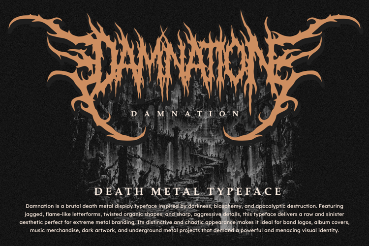 Preview of Damnation Font