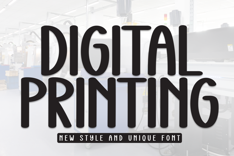 Preview of Digital Printing Font