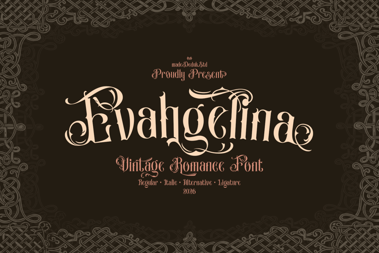 Preview of Evahgelina Font