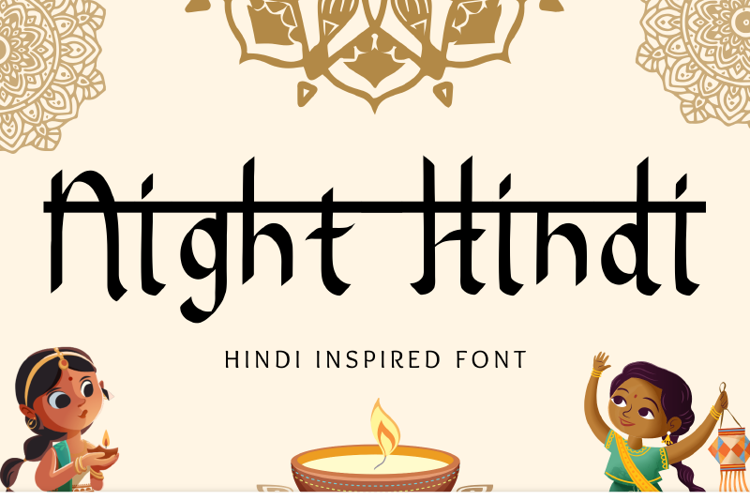 Preview of Night Hindi Font