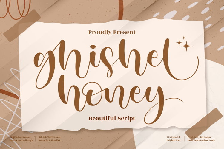 ghisel honey Font