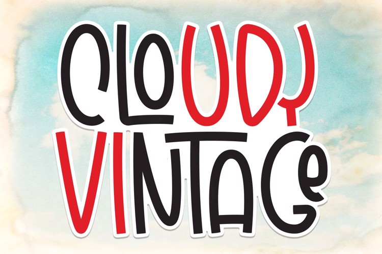Preview of Cloudy Vintage Font
