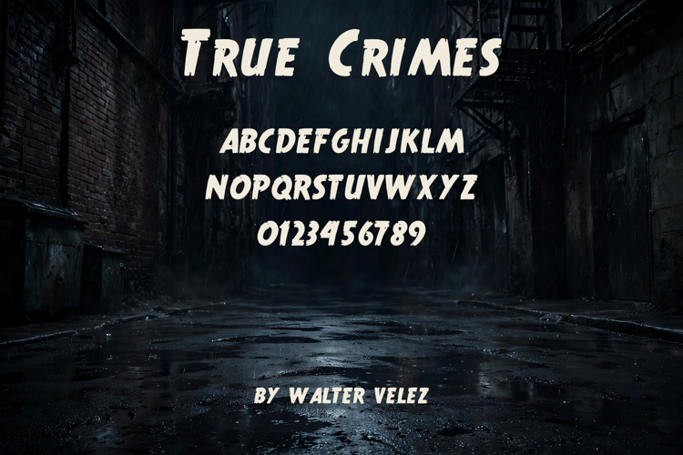 Preview of True Crimes Font