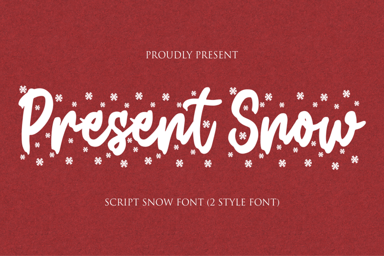 Christmas Present Snow Font