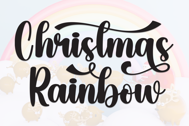 Christmas Rainbow Font