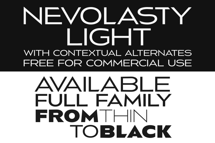 Nevolasty Light Font