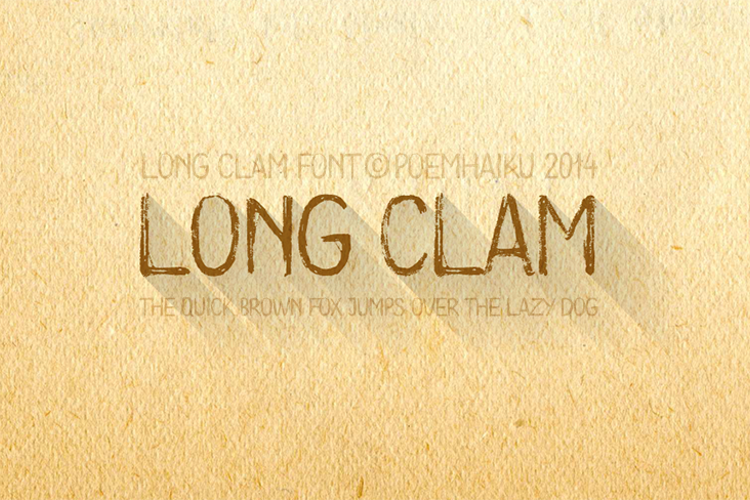 Long Clam Font