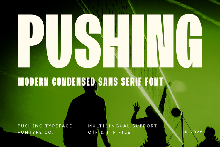 Preview of Pushing Font
