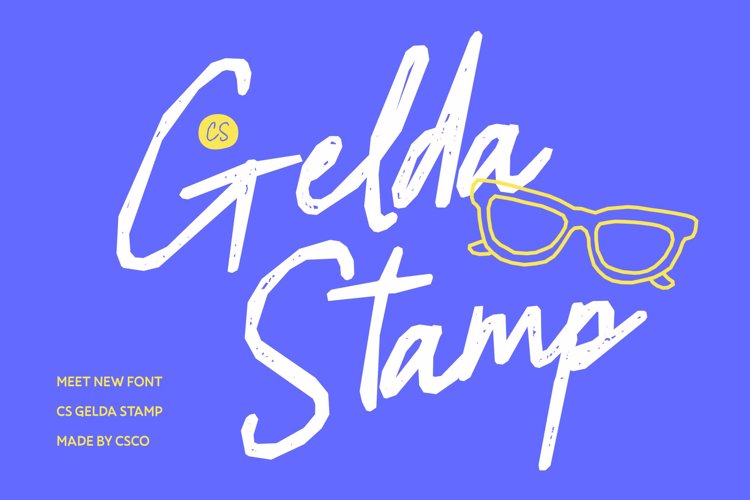 Preview of CS Gelda Stamp Font