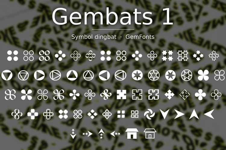Preview of Gembats 1 Font