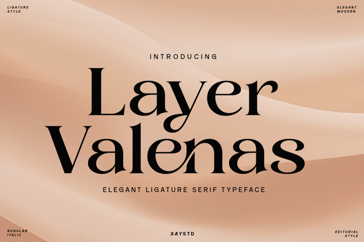 Preview of Layer Valenas DEMO Font