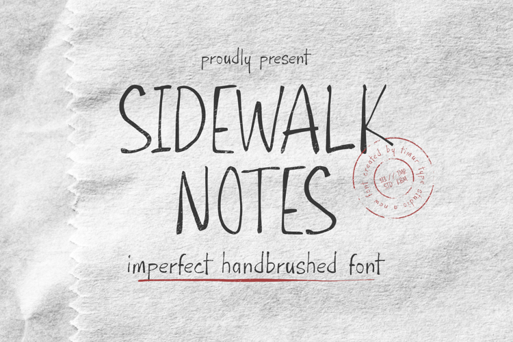 Preview of Sidewalk Notes Font