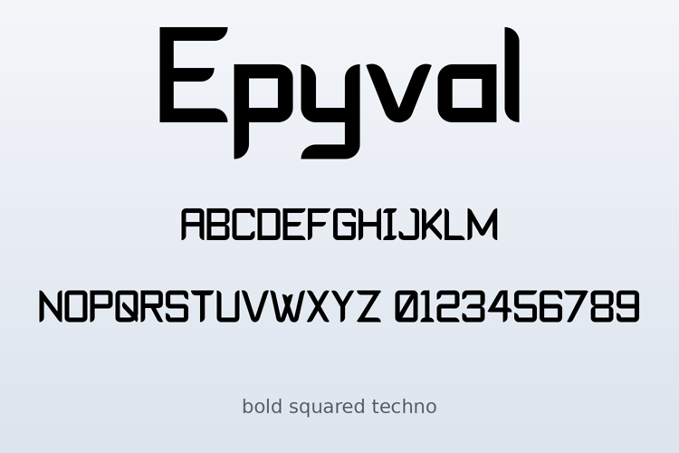 Preview of Epyval Font