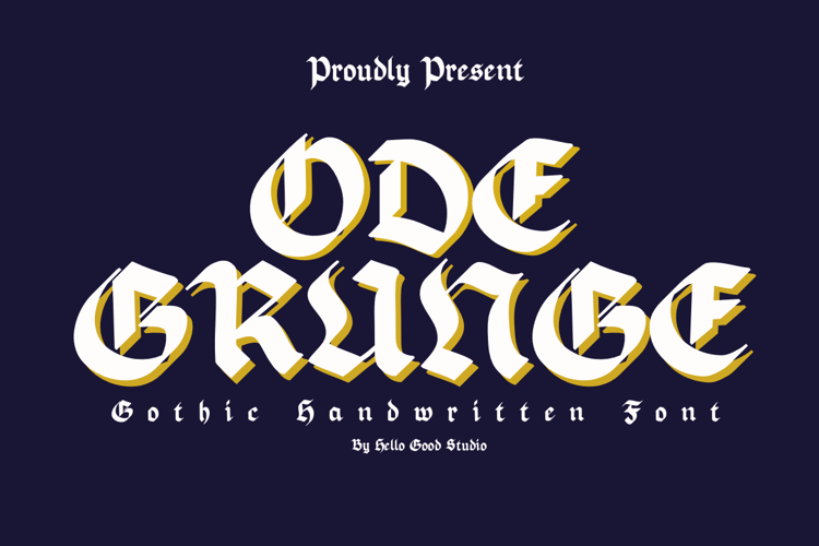 Preview of ODEGRUNGE Font