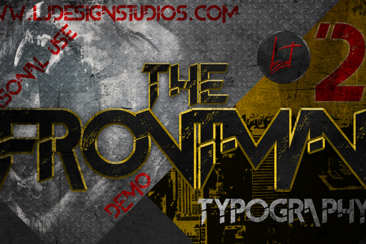 The FrontMan 2 demo Font