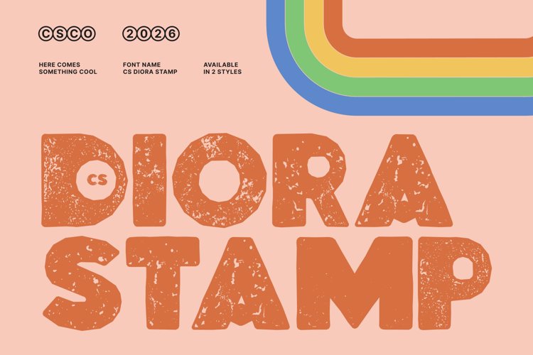 Preview of CS Diora Stamp Font