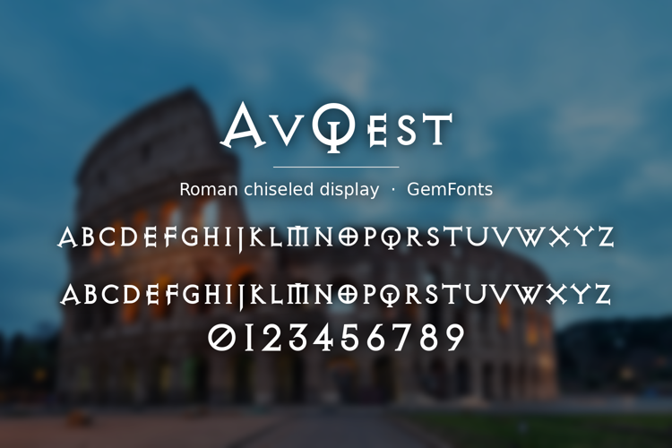 Preview of AvQest Font