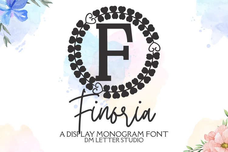 Preview of Finoria Monogram Font