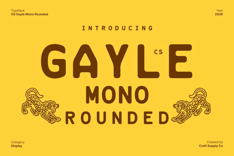 Preview of CS Gayle Mono Rounded Font
