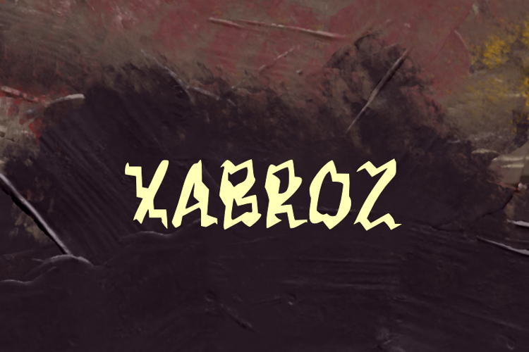 Preview of x  Xabroz Font