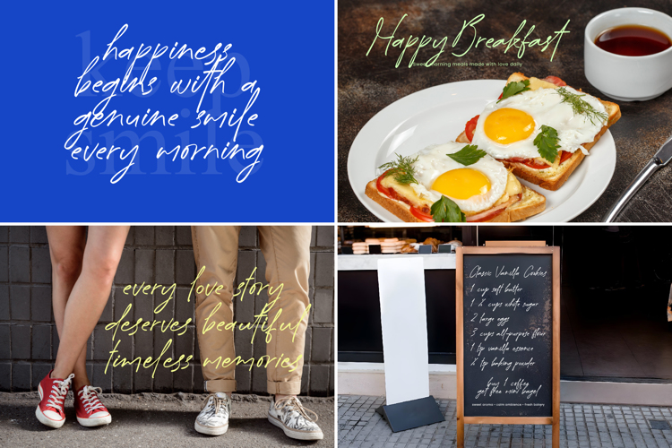 Preview of Calistany Sweet Romance Font