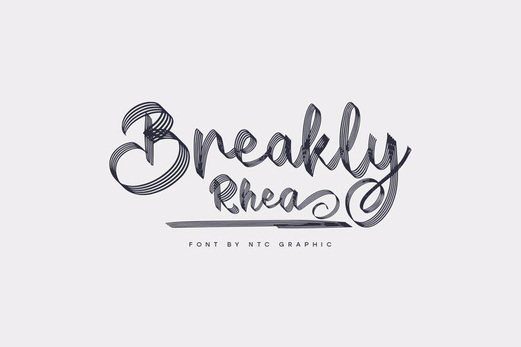Preview of Breakly Rhea Font