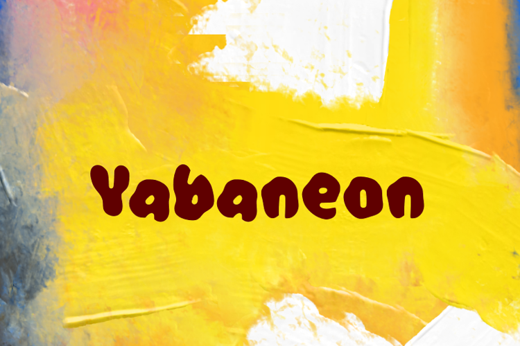 Preview of y  Yabaneon Font