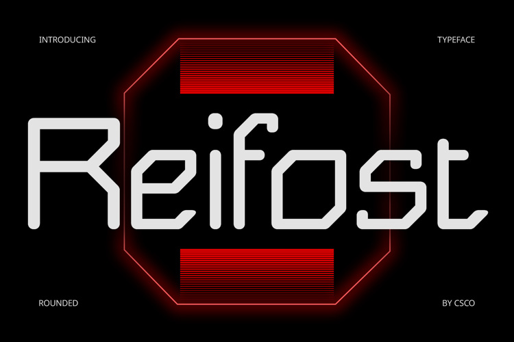 Preview of Reifost Rounded Font