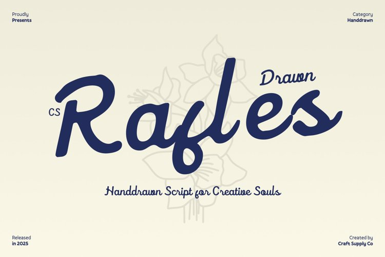 Preview of CS Rafles Drawn Font